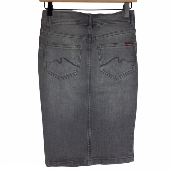 MAKERS OF TRUE ORIGINALS Pencil Skirt Denim Skinny Slim Stretch Grey Size 25 - Picture 3 of 9